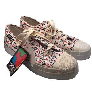 VTG Deadstock Women's Mickey Unlimited Canvas Lace-Up Disney Sneakers Size 8.5